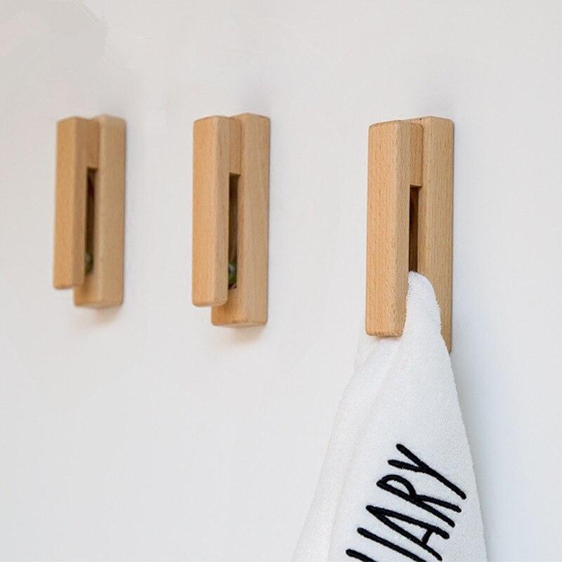 Nordic Wooden Towel Holder with Glass Grip - Beech, Walnut, or Oak
