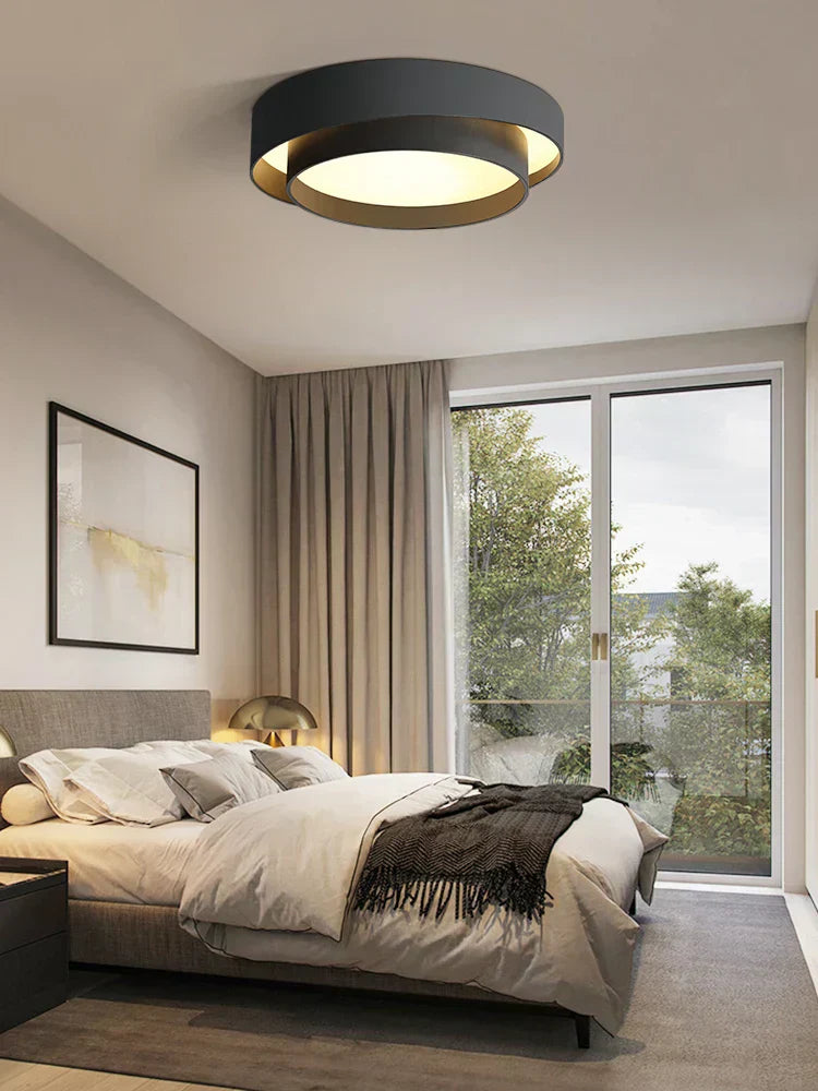 Minimalist Round LED Ceiling Lamp in Black or White