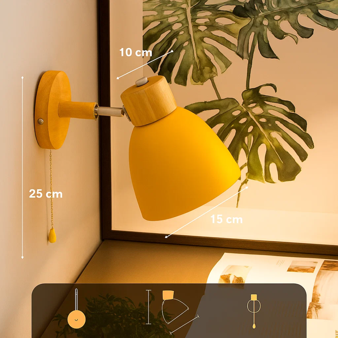 Adjustable Scandinavian Wall Lamp in Modern Minimalist Style