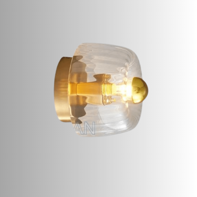 Scandinavian Bauhaus Wall Lamp with Glass Dome