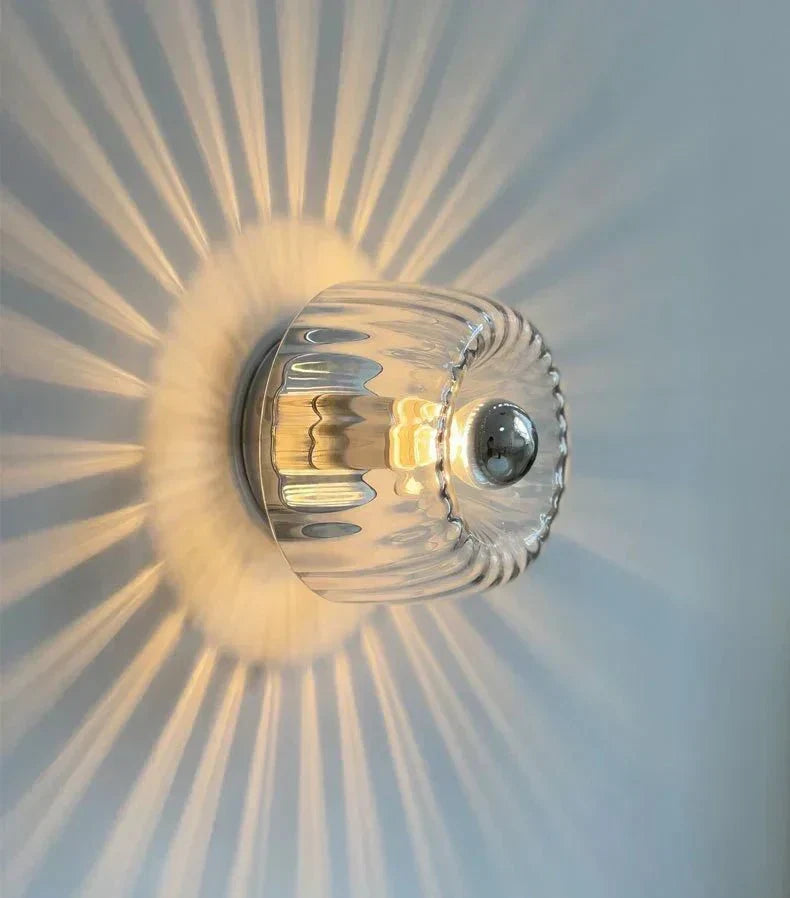 Scandinavian Bauhaus Wall Lamp with Glass Dome