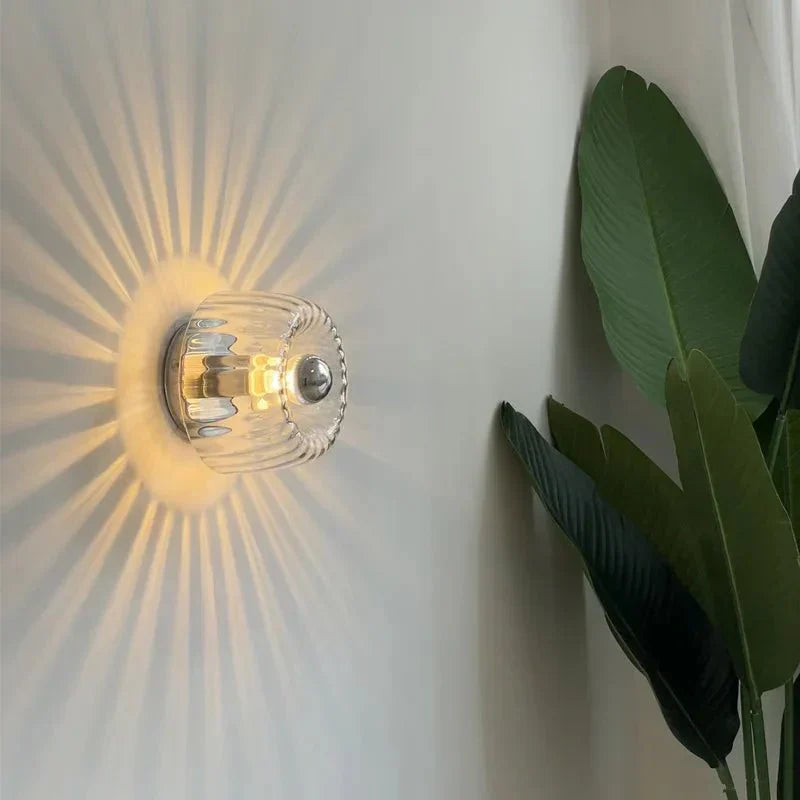 Scandinavian Bauhaus Wall Lamp with Glass Dome