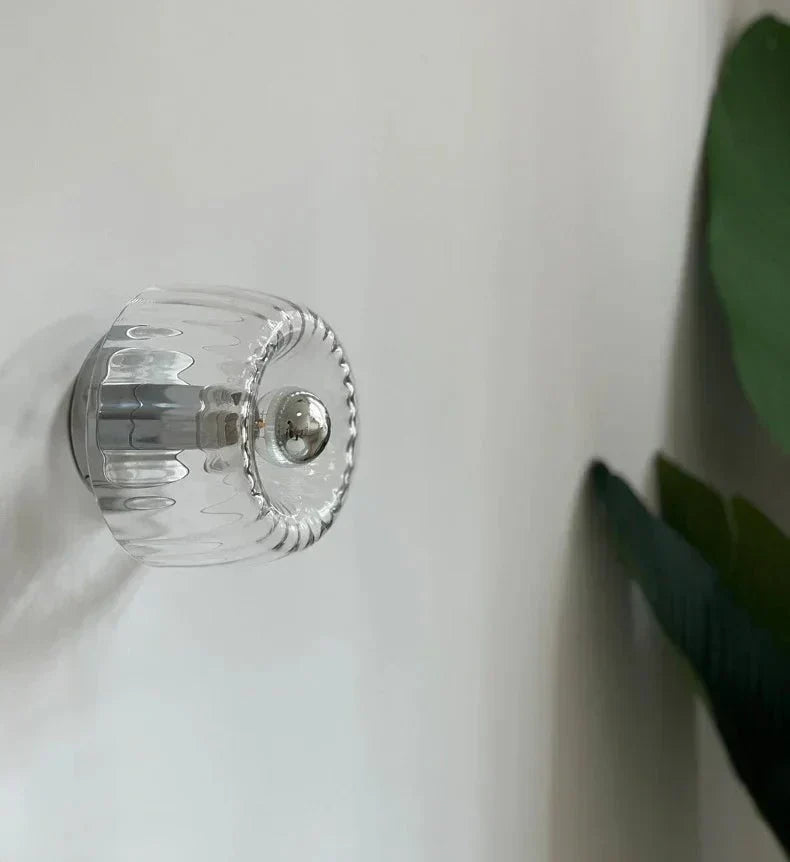 Scandinavian Bauhaus Wall Lamp with Glass Dome