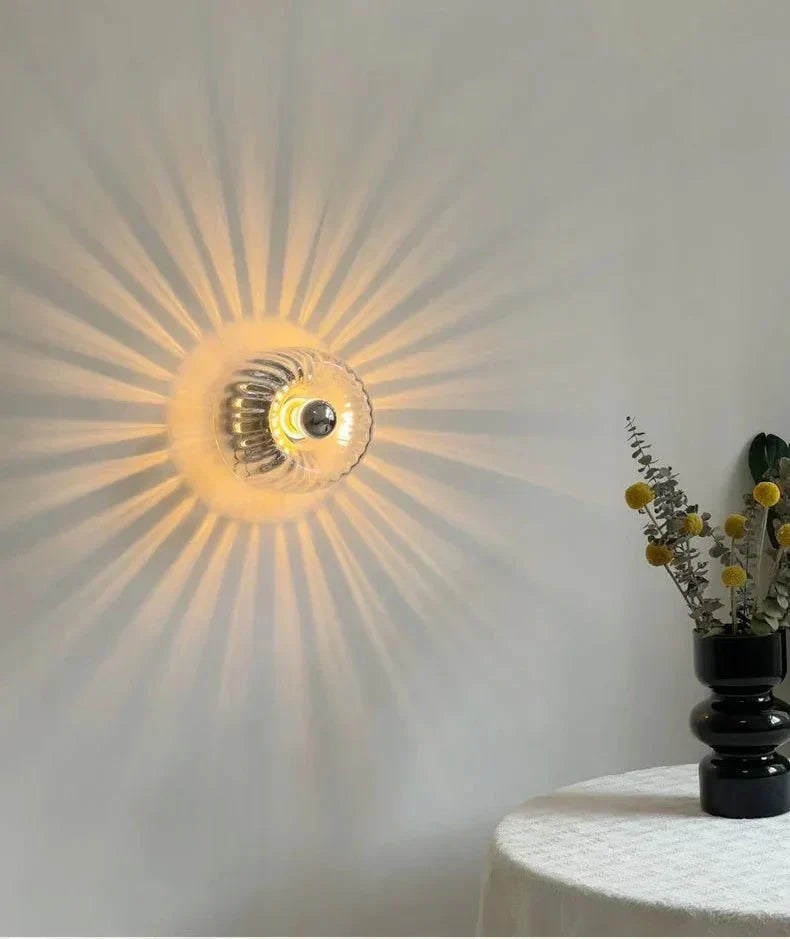 Scandinavian Bauhaus Wall Lamp with Glass Dome