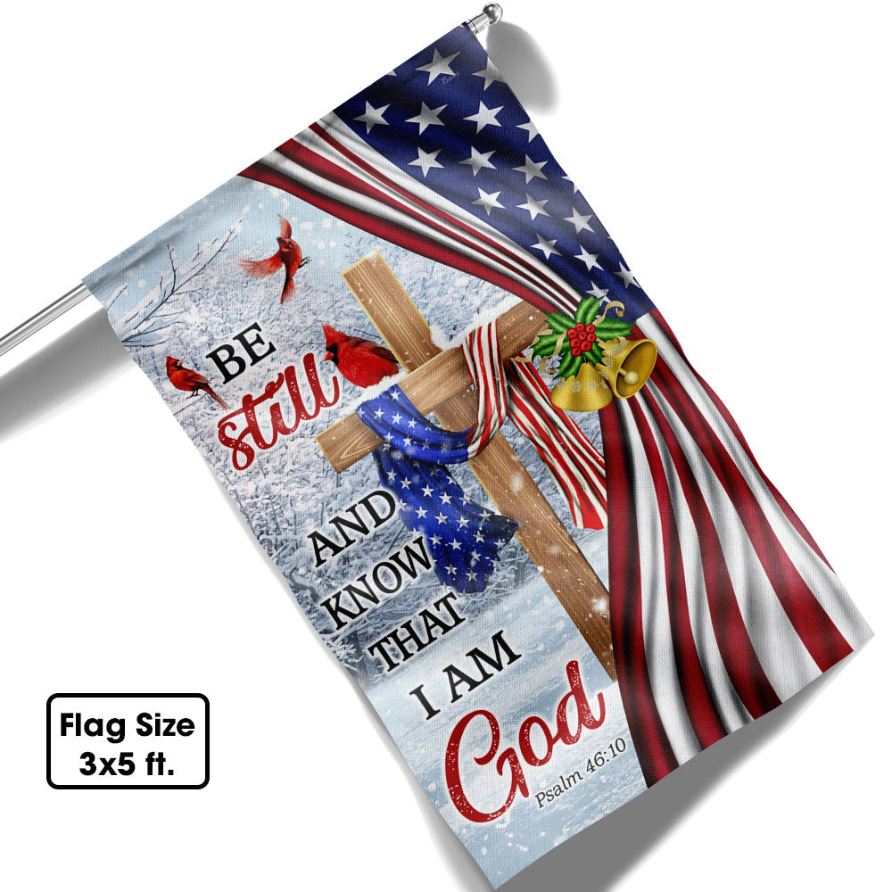 Jesus Christ Cross Flag Be Still And Know That I Am God