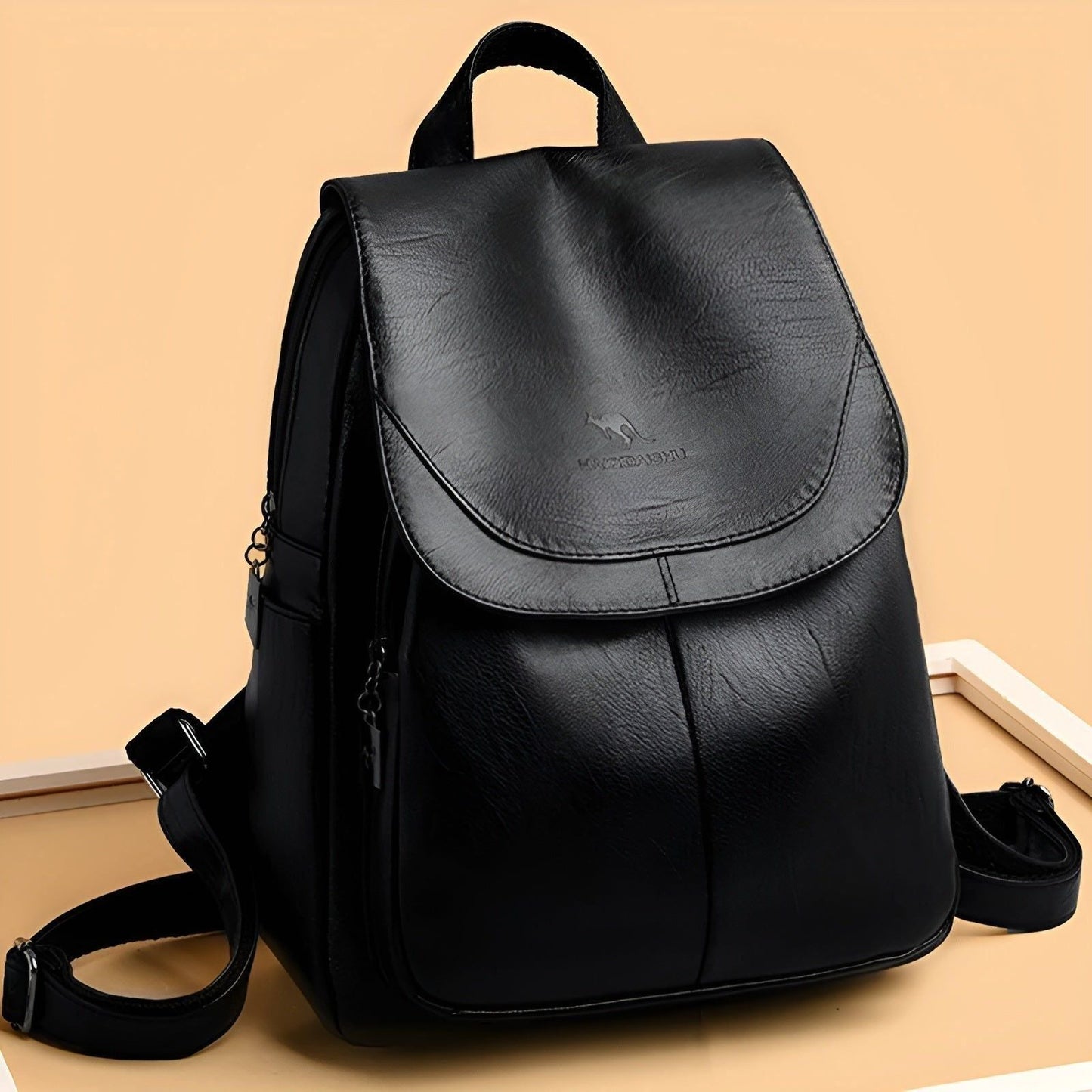 Lightweight Women's Leather Backpack - Stylish Waterproof Design for Daily Use