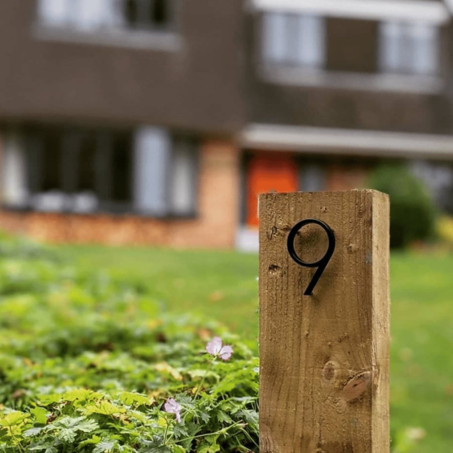 Modern Black Metal House Numbers
