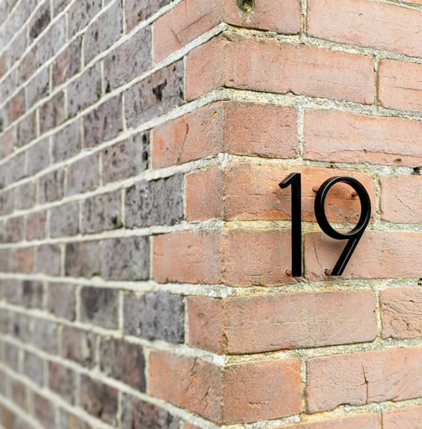 Modern Black Metal House Numbers