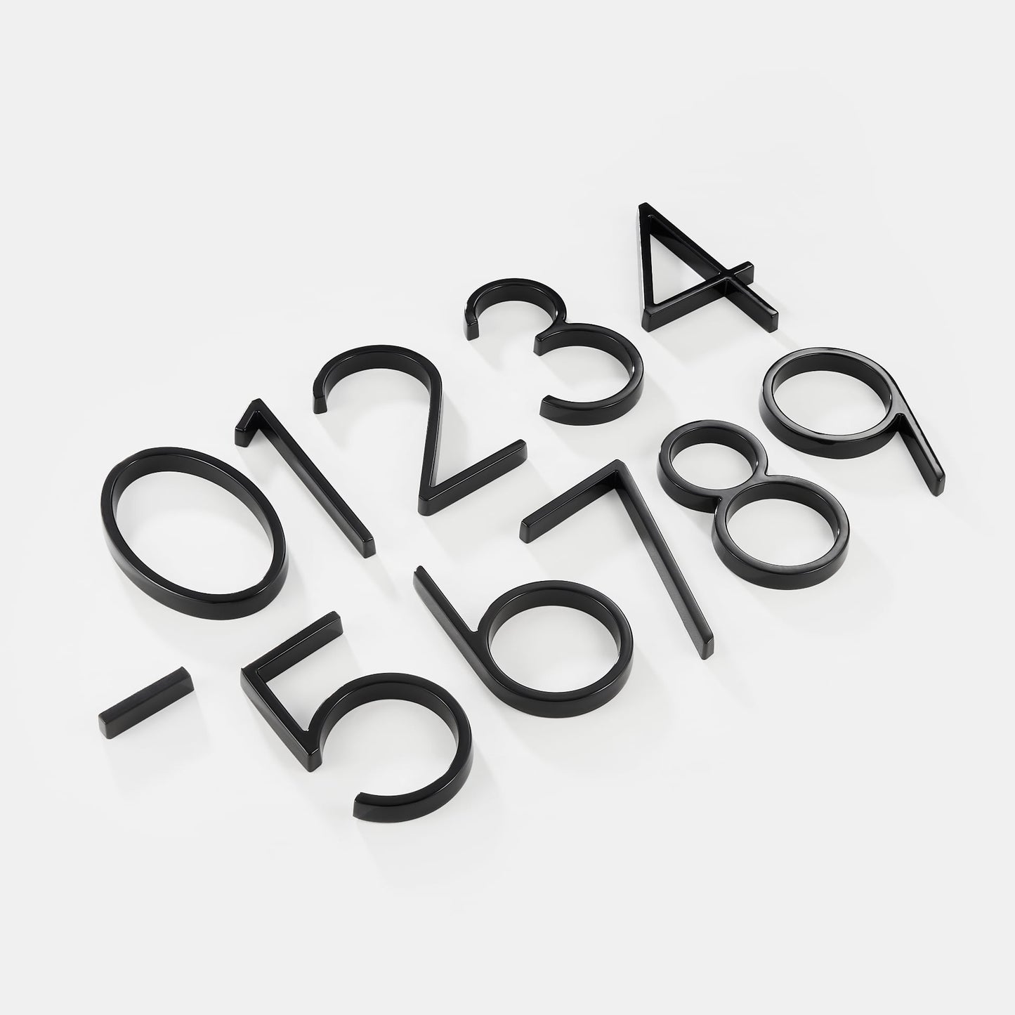 Modern Black Metal House Numbers - Weatherproof and Stylish