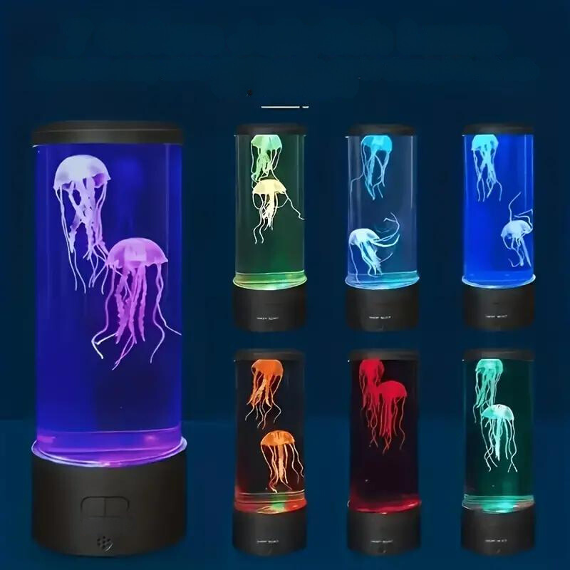 Jellyfish Lamp with 7-Color LED Lighting