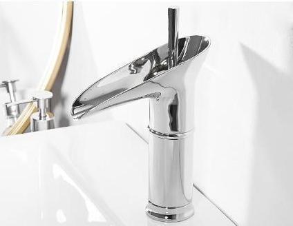 Antique Bronze Waterfall Bathroom Sink Faucet