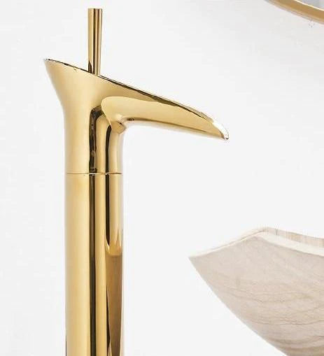 Antique Brass Waterfall Bathroom Faucet