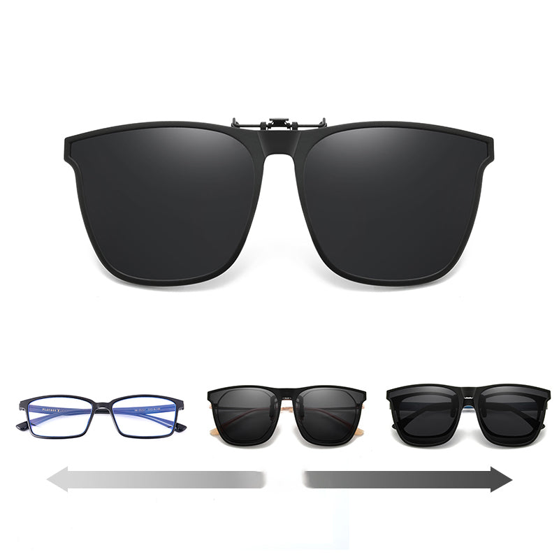 Polarized Clip-On Sunglasses for Clear Vision and Glare Reduction