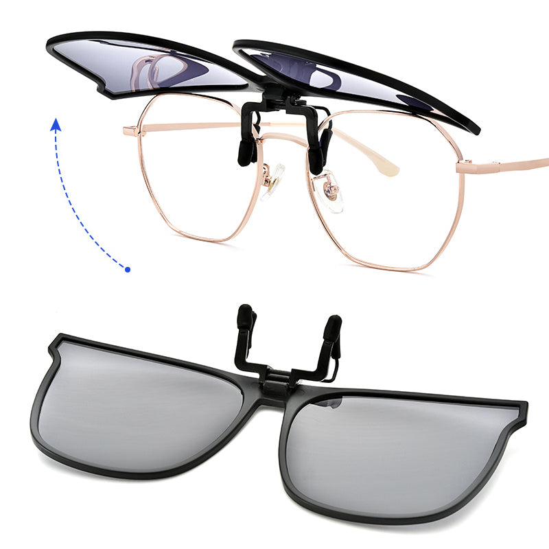 Polarized Clip-On Sunglasses for Clear Vision and Glare Reduction