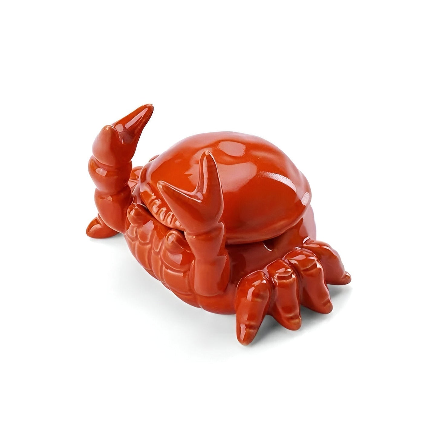 Luxury Oriental Crab Design Ceramic Ashtray with Fly-Repellent Lid