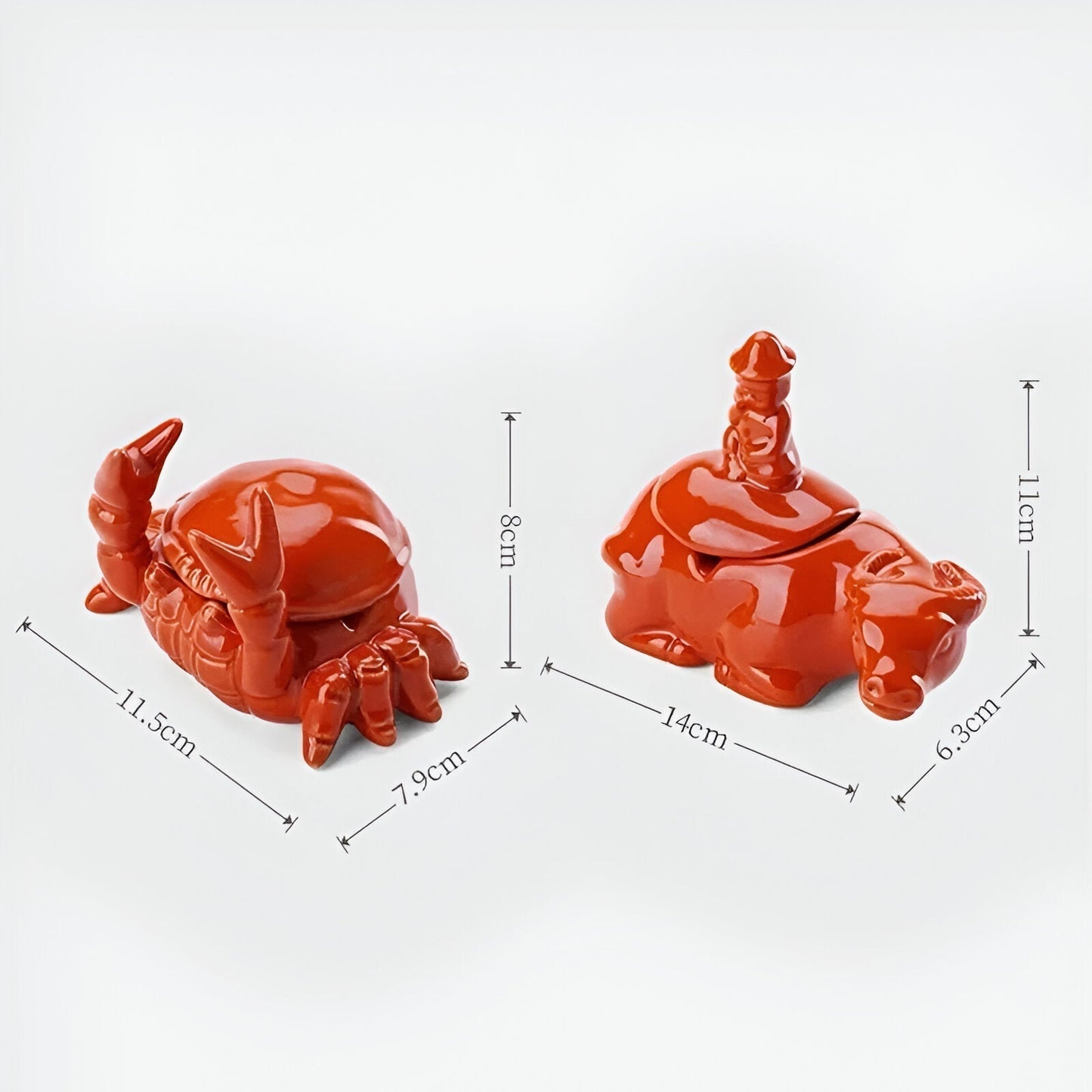 Luxury Oriental Crab Design Ceramic Ashtray