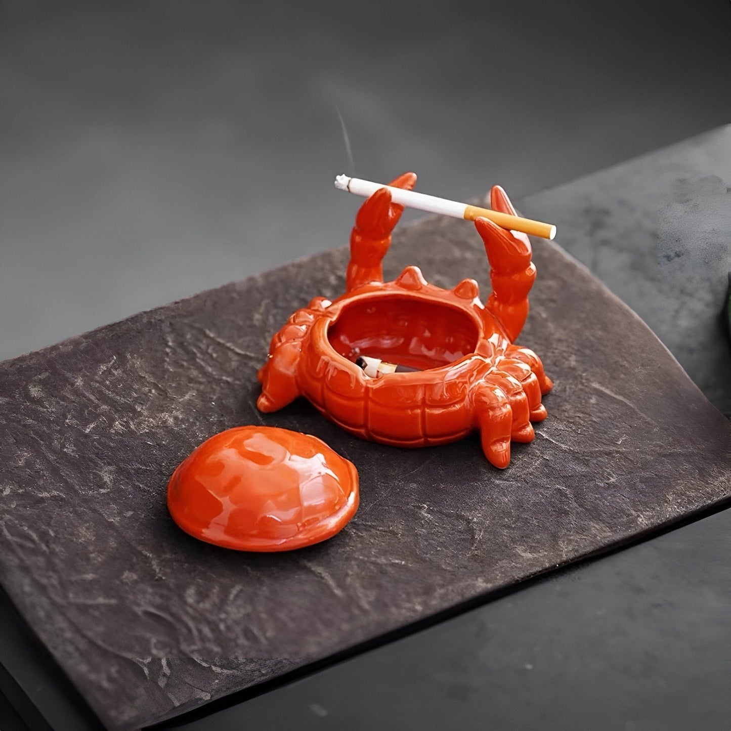 Luxury Oriental Crab Design Ceramic Ashtray