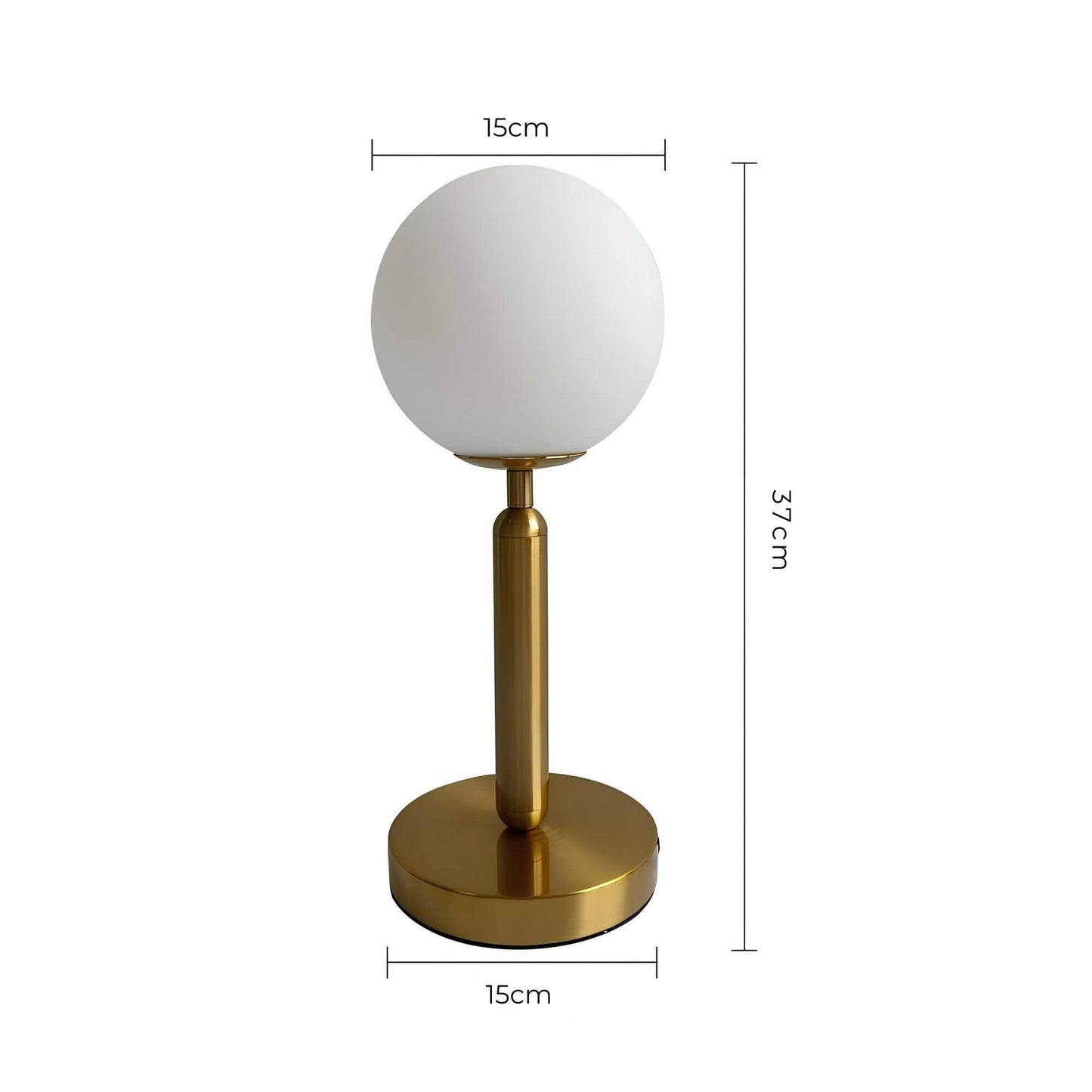 Elegant Glass Table Lamp with Metal Base