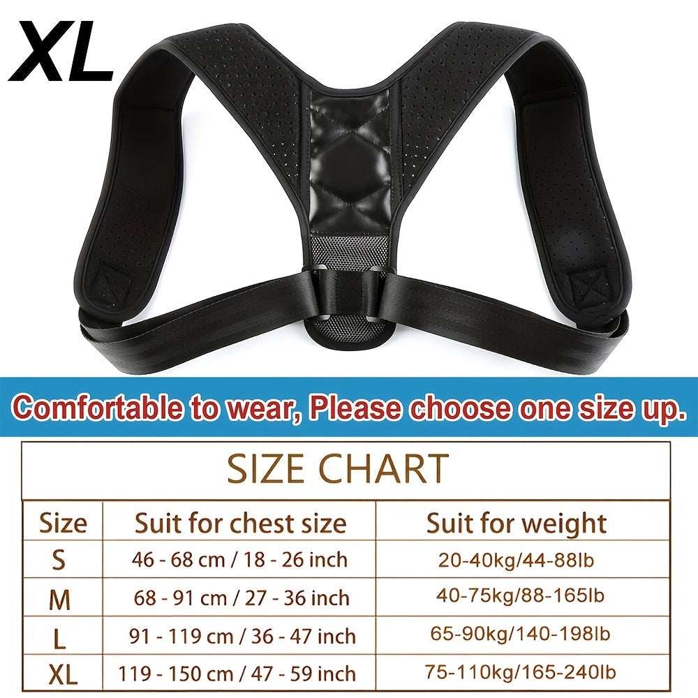 Adjustable PU Back Strap for Neck and Shoulder Support
