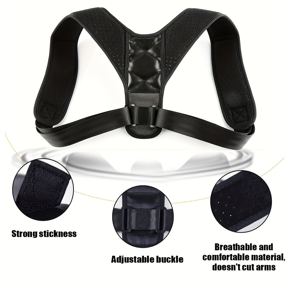 Adjustable PU Back Strap for Neck and Shoulder Support