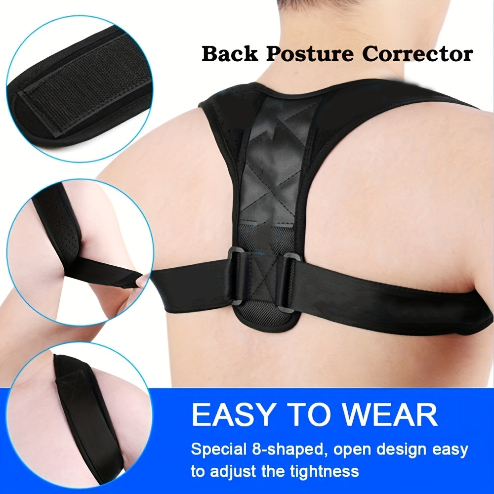 Adjustable PU Back Strap for Neck and Shoulder Support