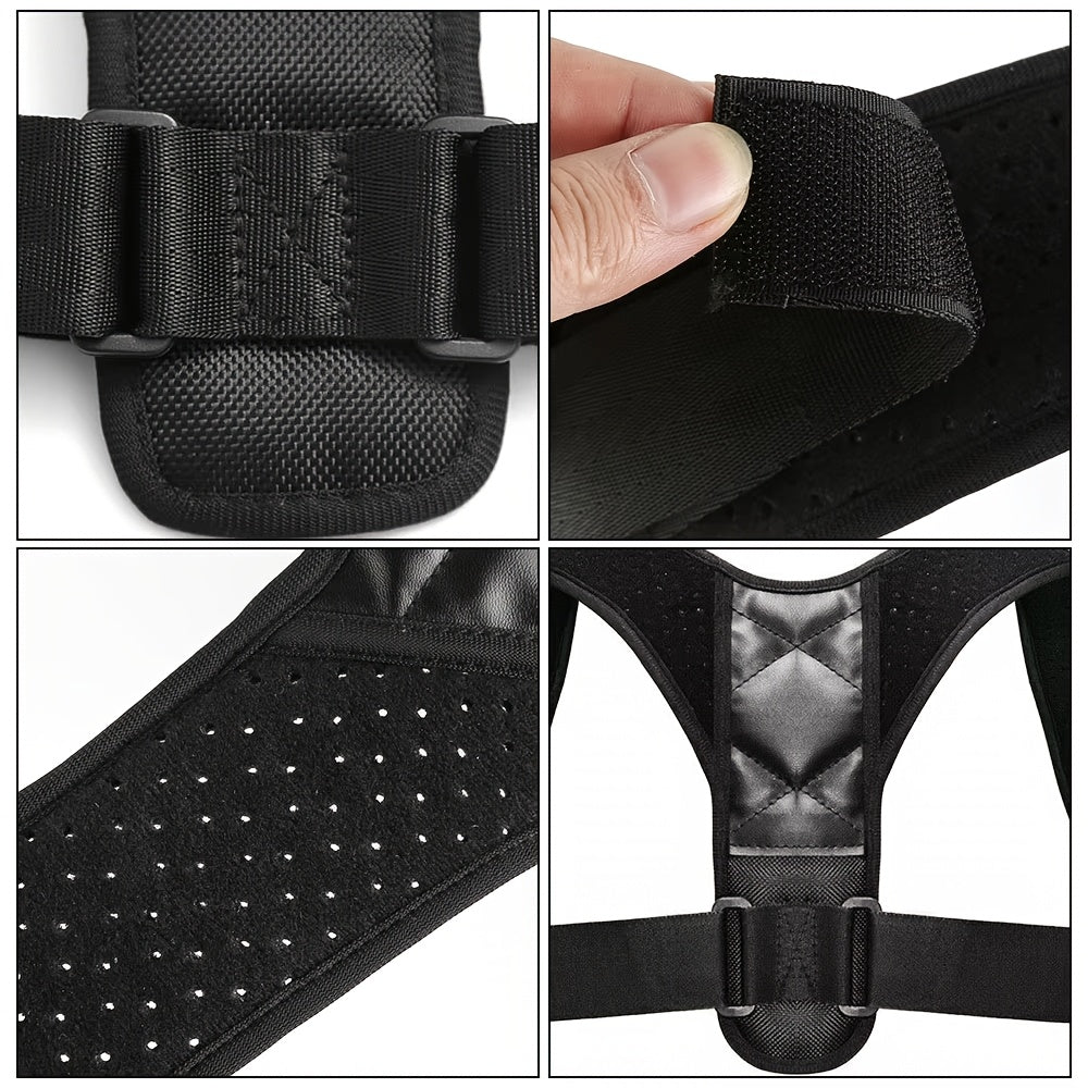 Adjustable PU Back Strap for Neck and Shoulder Support