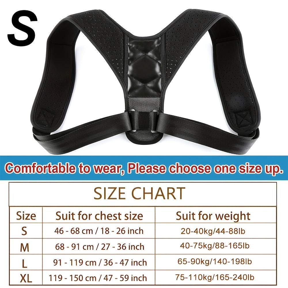 Adjustable PU Back Strap for Neck and Shoulder Support