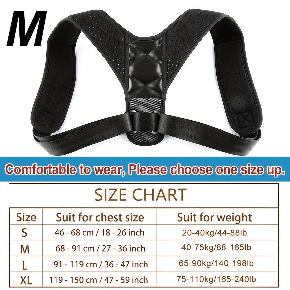 Adjustable PU Back Strap for Neck and Shoulder Support