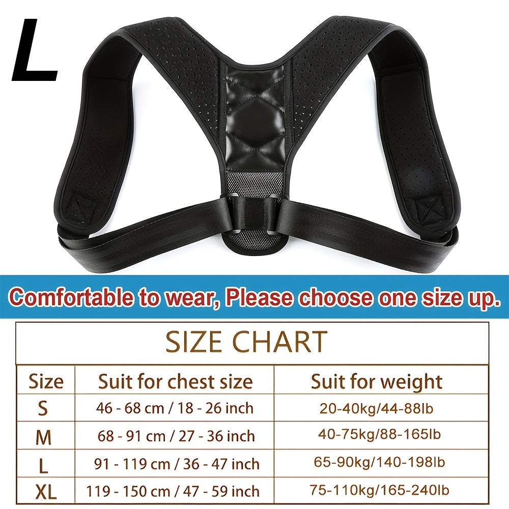 Adjustable PU Back Strap for Neck and Shoulder Support