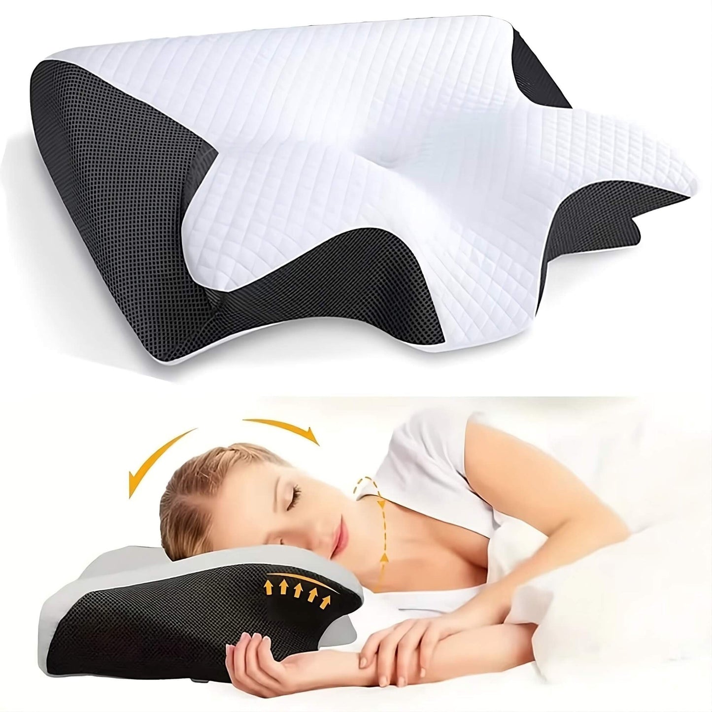 Ergonomic Memory Foam Pillow for Neck and Back Support
