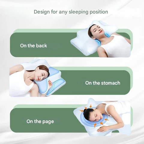 Ergonomic Memory Foam Pillow for Neck and Back Support