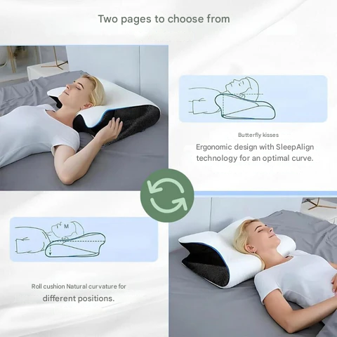 Ergonomic Memory Foam Pillow for Neck and Back Support