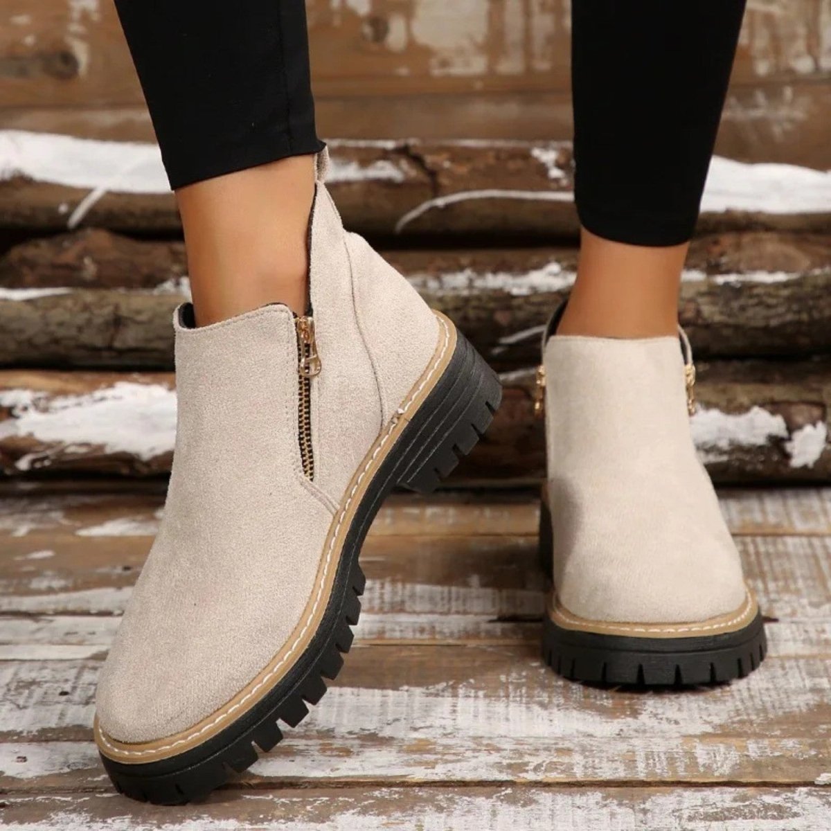 Orthopedic Ankle Boots with Arch Support and Cushioned Insoles