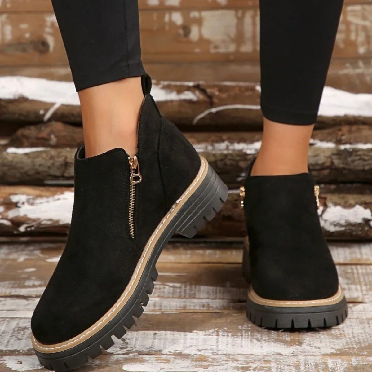 Orthopedic Ankle Boots with Arch Support and Cushioned Insoles