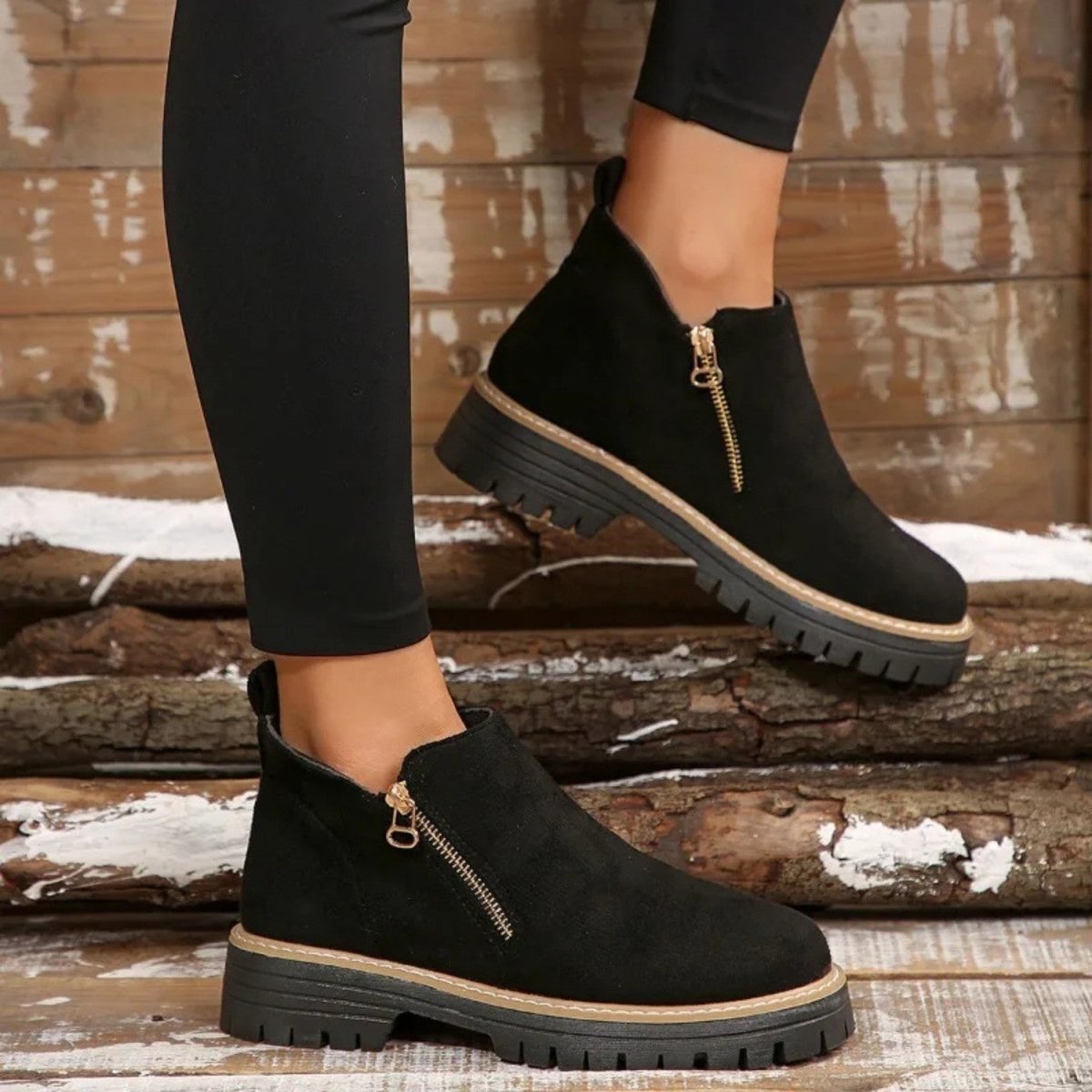 Orthopedic Ankle Boots with Arch Support and Cushioned Insoles