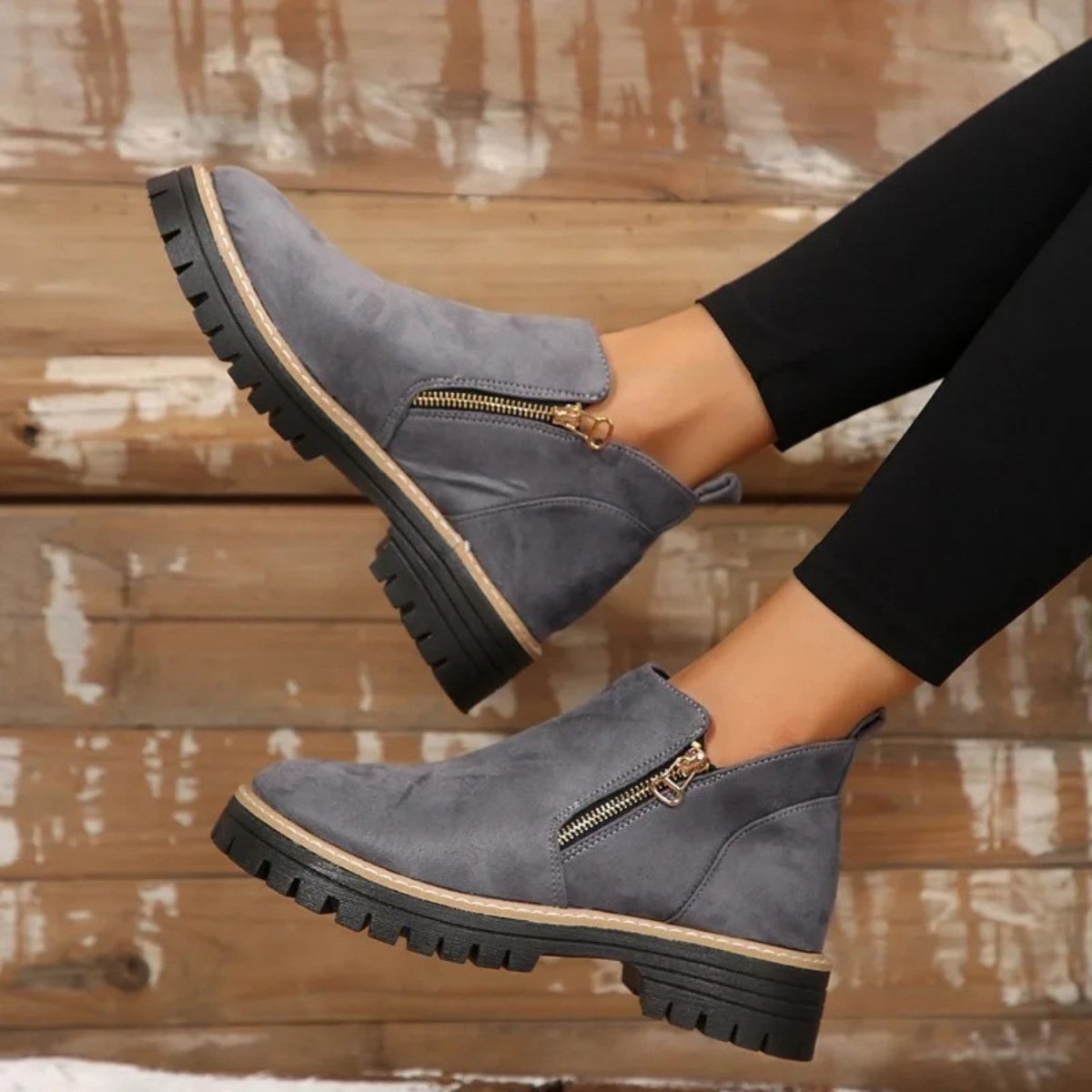 Orthopedic Ankle Boots with Arch Support and Cushioned Insoles