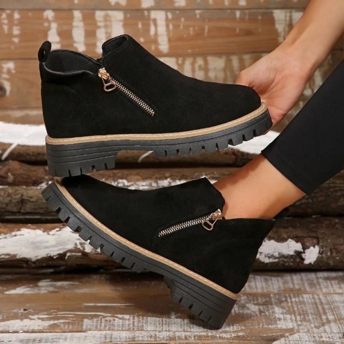 Orthopedic Ankle Boots with Arch Support and Cushioned Insoles