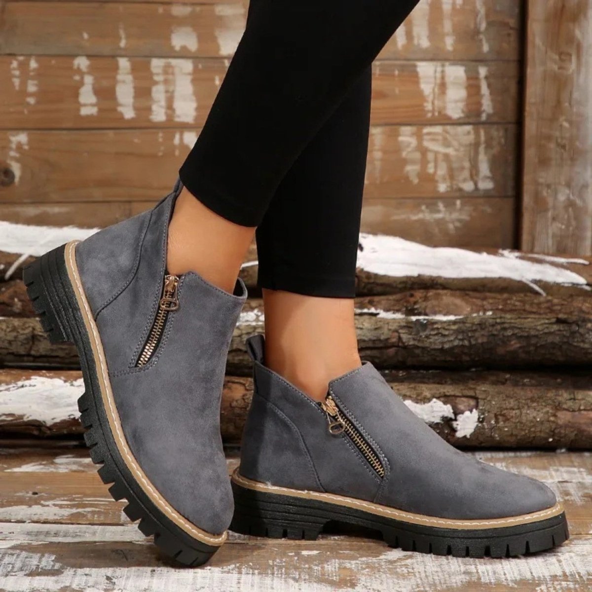 Orthopedic Ankle Boots with Arch Support and Cushioned Insoles