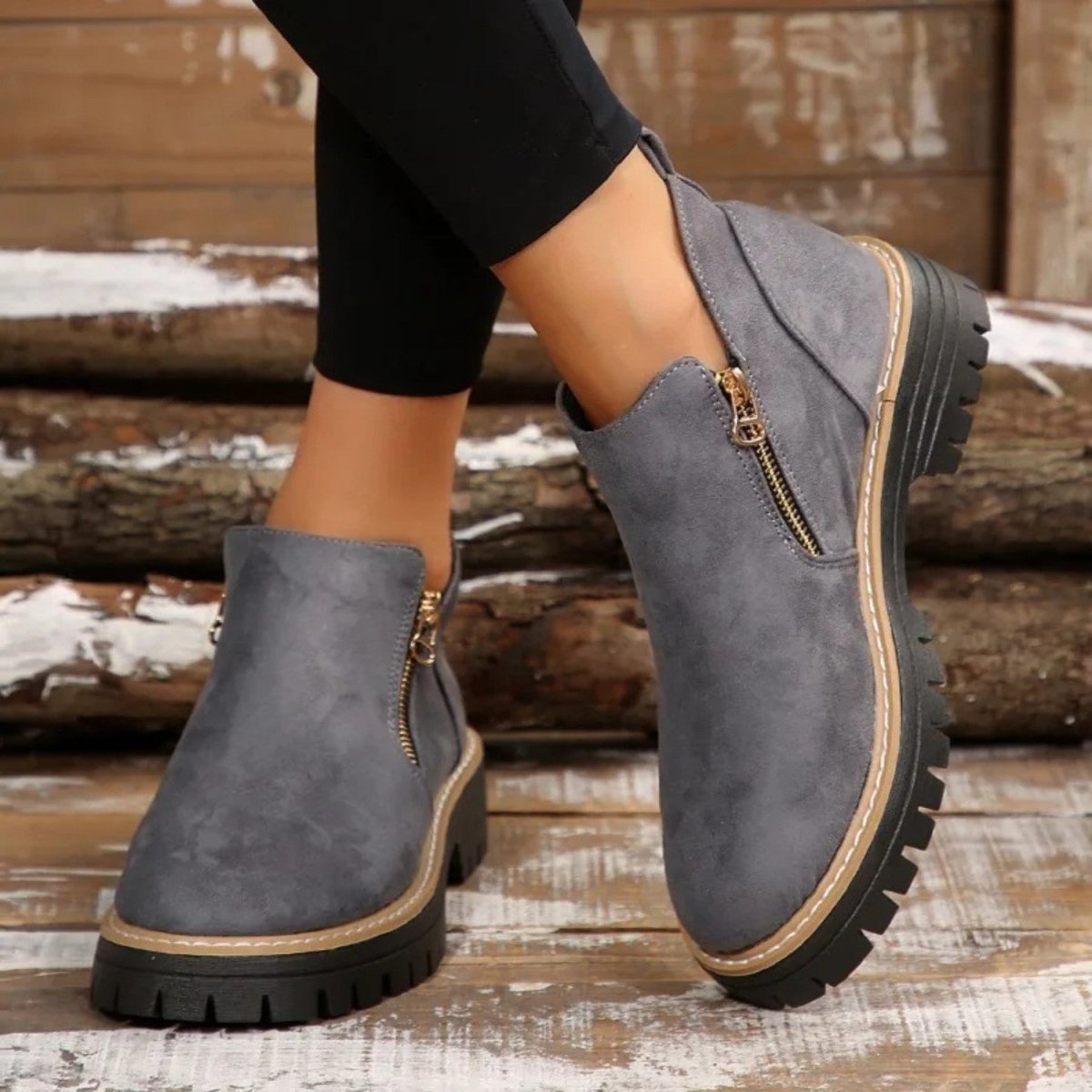 Orthopedic Ankle Boots with Arch Support and Cushioned Insoles