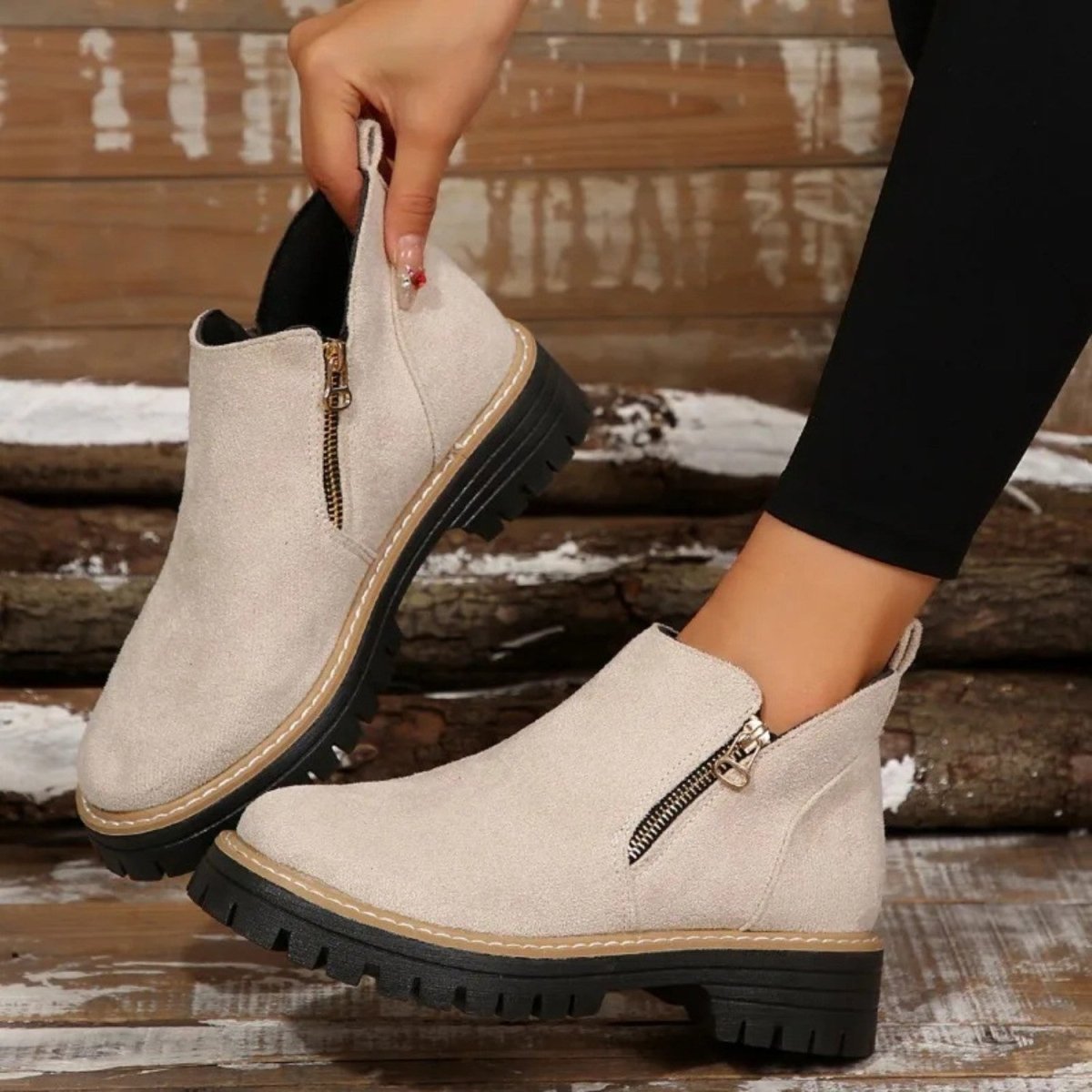 Orthopedic Ankle Boots with Arch Support and Cushioned Insoles
