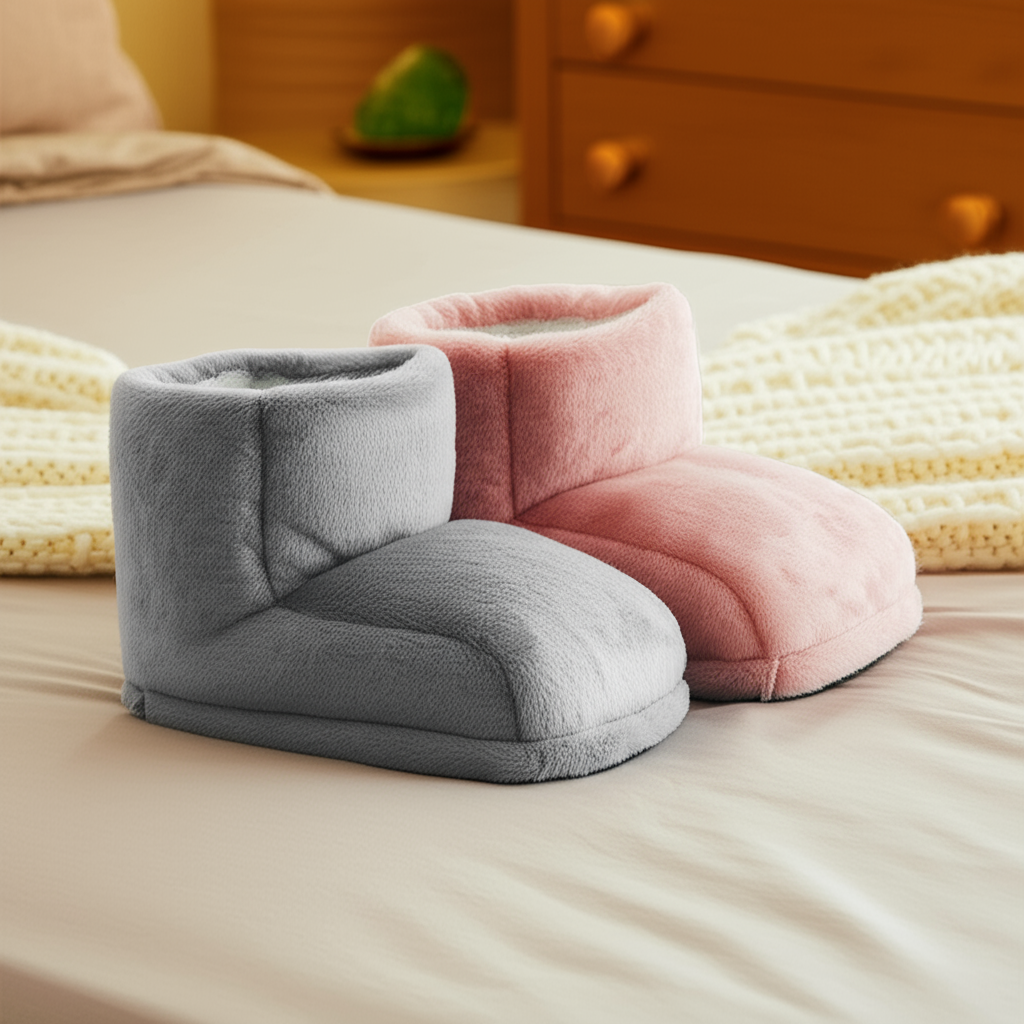 Wireless USB Electric Foot Warmer with Plush Fleece and 3 Heat Levels