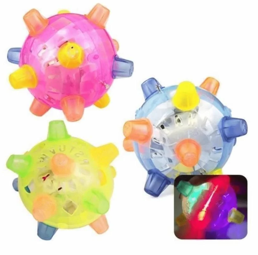 LED Jumping Activation Ball Dog Toy