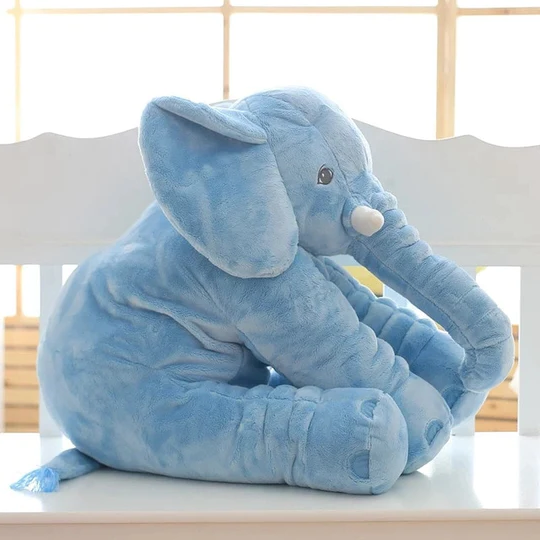Plush Baby Elephant Cuddle Pillow for Nursery Comfort