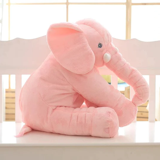 Plush Baby Elephant Cuddle Pillow for Nursery Comfort