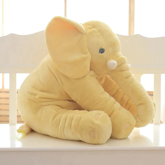 Plush Baby Elephant Cuddle Pillow for Nursery Comfort