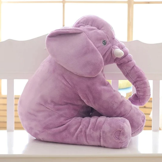 Plush Baby Elephant Cuddle Pillow for Nursery Comfort