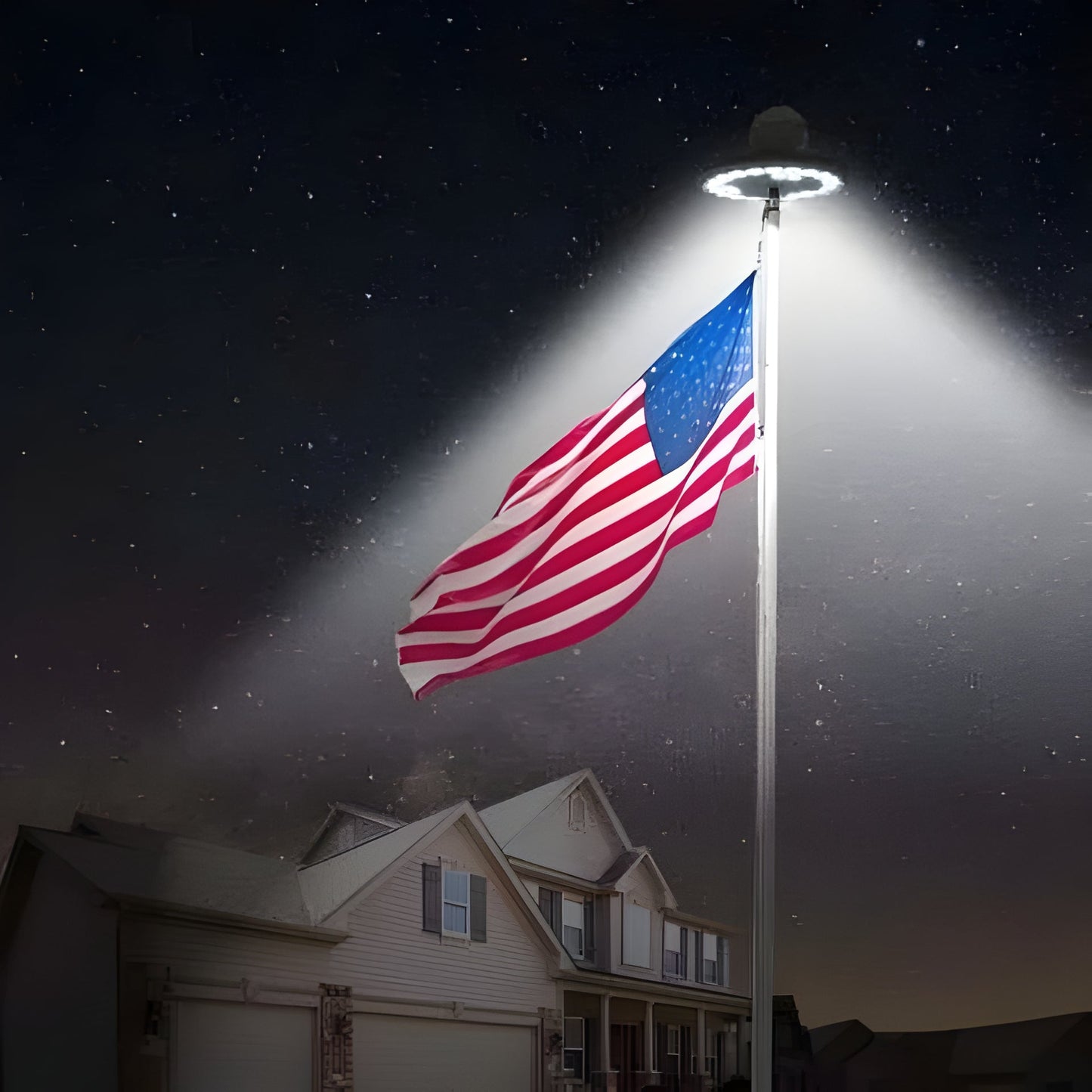 Solar Powered LED Flagpole Light with 700 Lumens Brightness