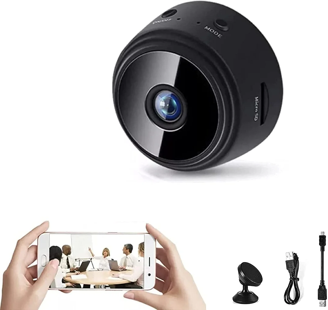 1080p Magnetic WiFi Mini Security Camera with Night Vision