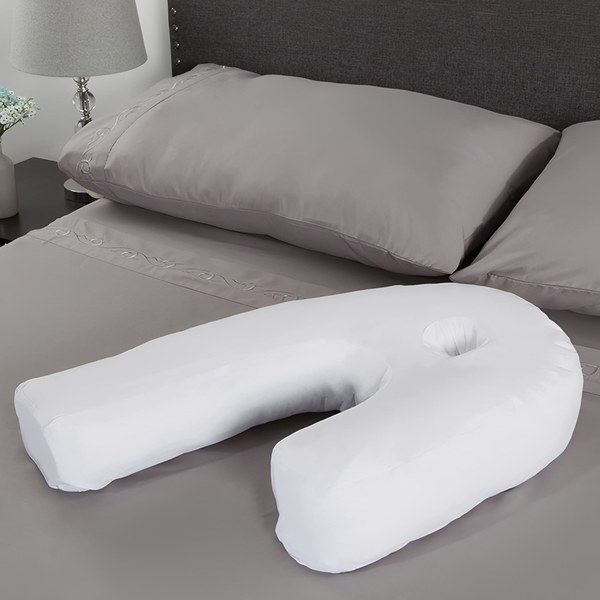 Orthopedic Side Sleeper Pillow with Ear Hole for Back Pain Relief