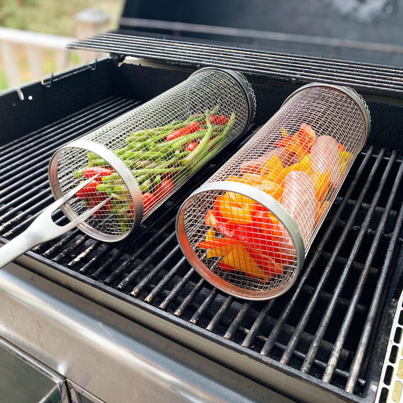 Stainless Steel 360-Degree BBQ Grill Basket